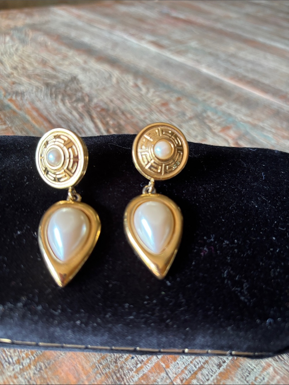 Givenchy Gold-Tone Pearl Drop Earrings